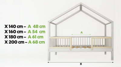 Peony | Μοντεσσόρι Παιδικό Κρεβάτι Σπιτάκι με 2ο συρτάρι κρεβάτι σε λευκό χρώμα - HEBE KIDS HOME