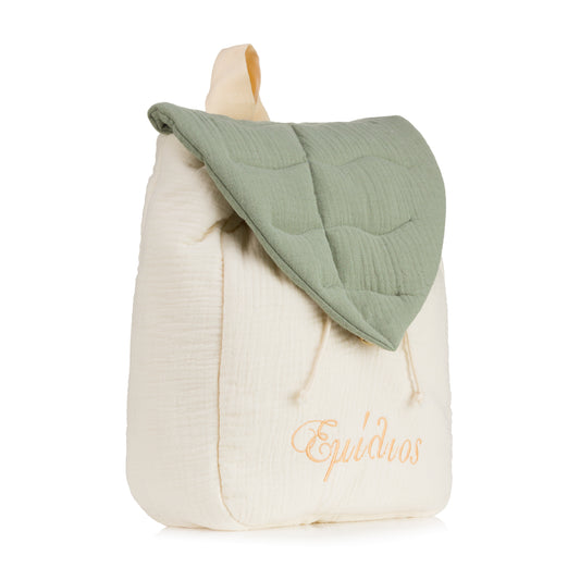 Παιδικό Σακίδιο Πλάτης “Φύλλο” με Όνομα | Προσωποποιημένο Backpack για Νήπια & Baby Shower - HEBE KIDS HOME