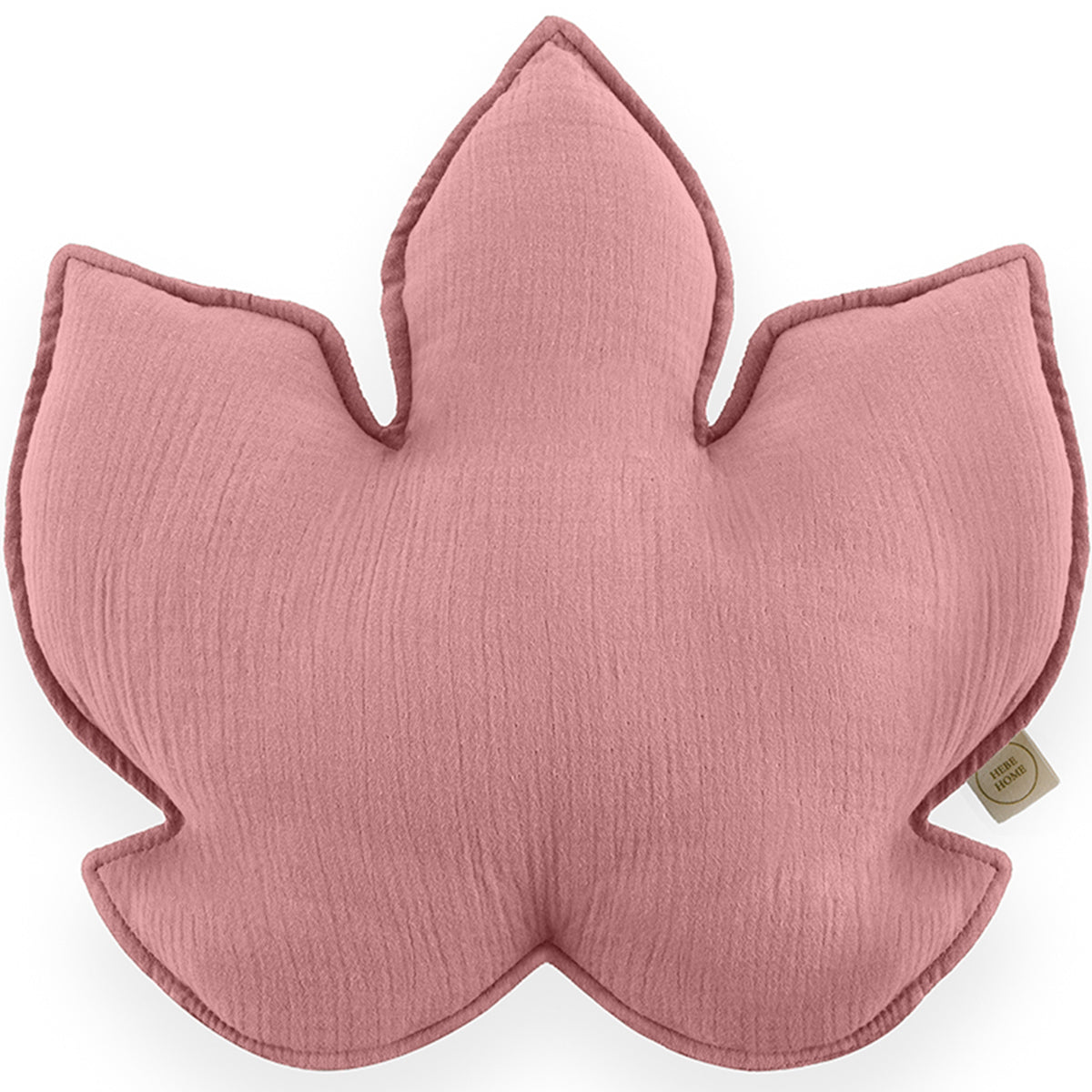 Μαξιλάρι 'Φύλλο' από βαμβακερή μουσελίνα Dusty Pink 40cm, pillows διακοσμητικό μαξιλάρι καρδιά διακοσμητικό παιδικού δωματίου