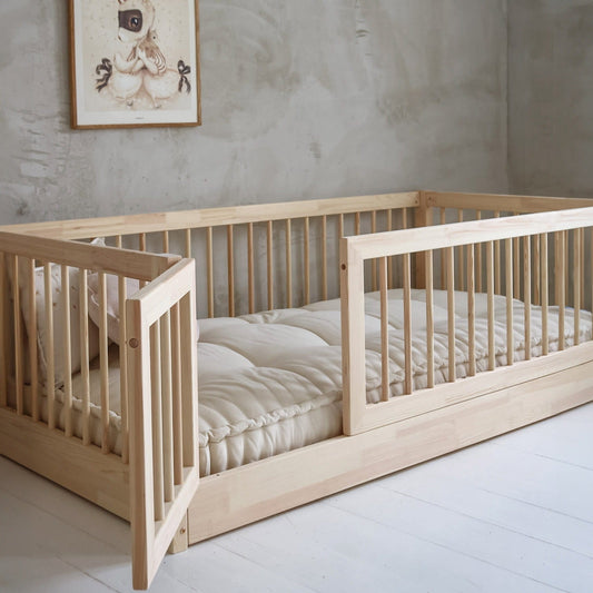 Κρεβάτι με Πορτάκι και Υψηλά Κάγκελα Bambi Round - HEBE KIDS HOME