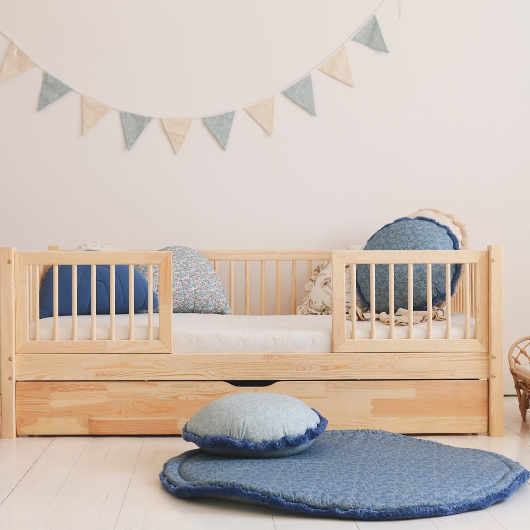 Παιδικό Κρεβάτι Basic Alto Duo Plus, & bed beds frames montessori κρεβάτι με χώρο αποθήκευσης & μαξιλαρακια μπλε