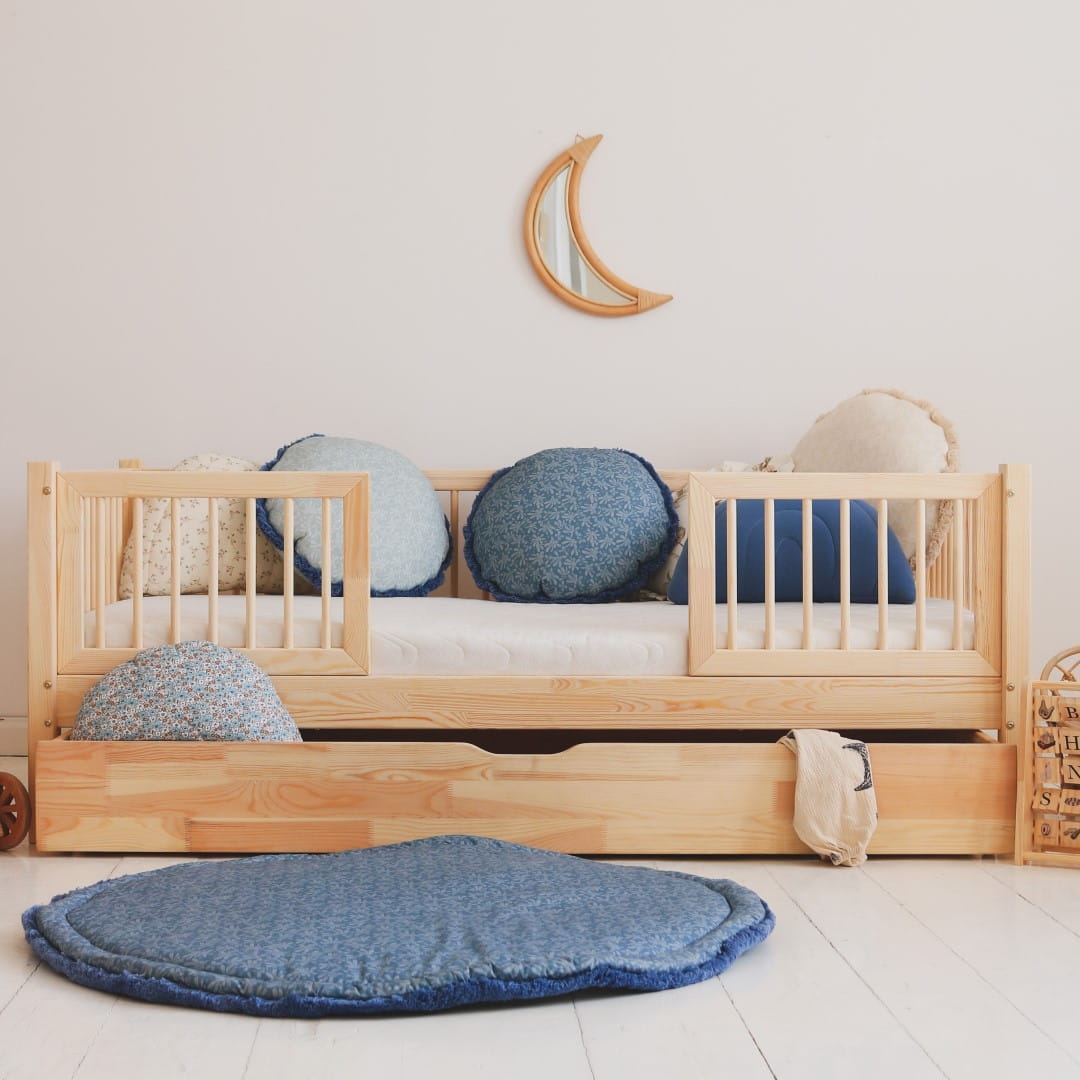 Παιδικό Κρεβάτι Basic Alto Duo Plus, & bed beds frames montessori κρεβάτι με χώρο αποθήκευσης & μπλε διακοσμητικα