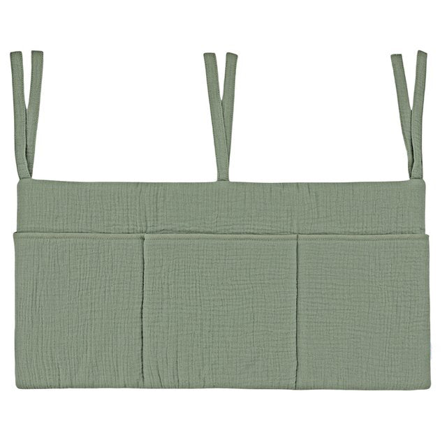 Θήκη Κρεβατιού από Βαμβακερή Mουσελίνα Khaki 60Χ30cm - HEBE KIDS HOME