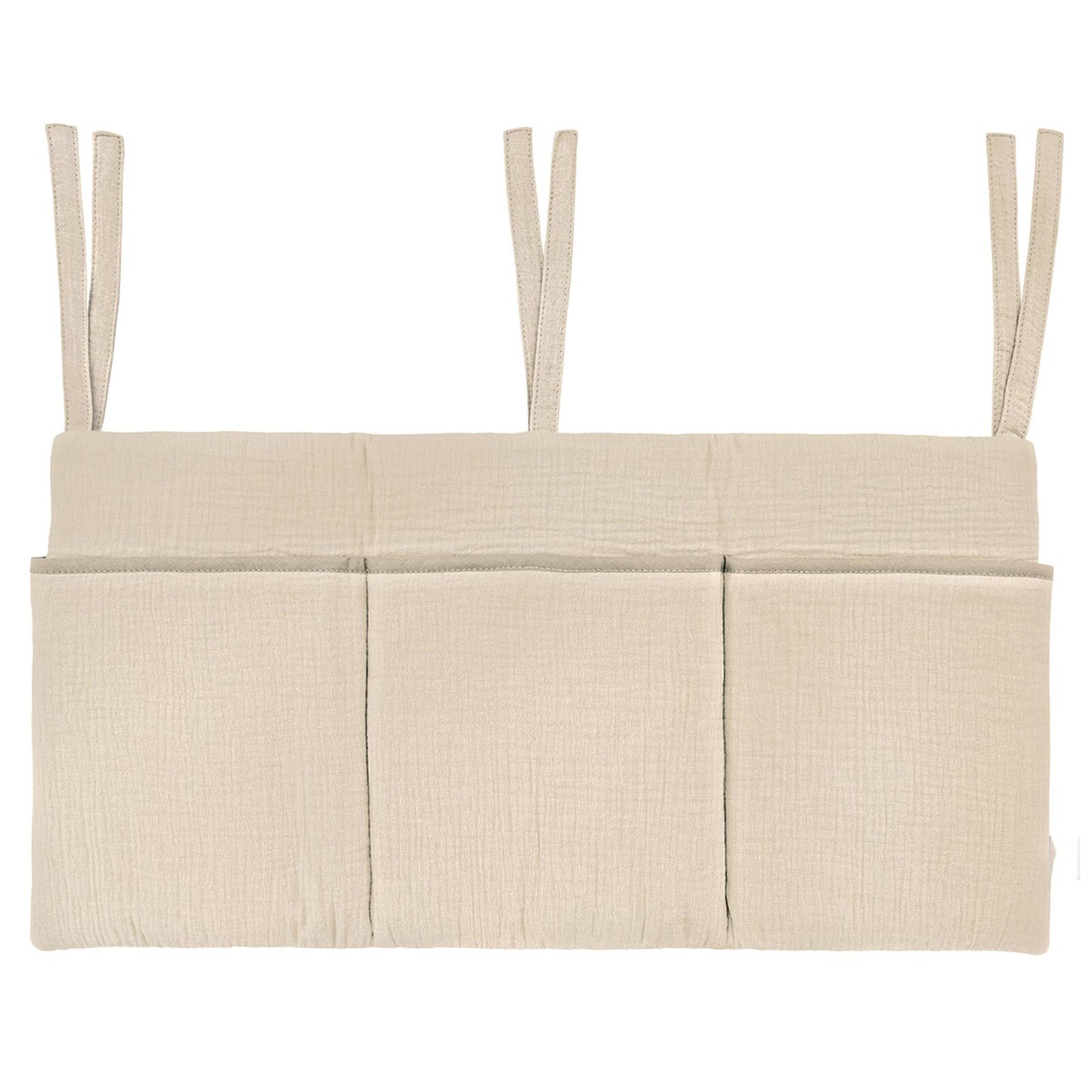 Θήκη Κρεβατιού από Βαμβακερή Mουσελίνα Beige 60Χ30cm - HEBE KIDS HOME