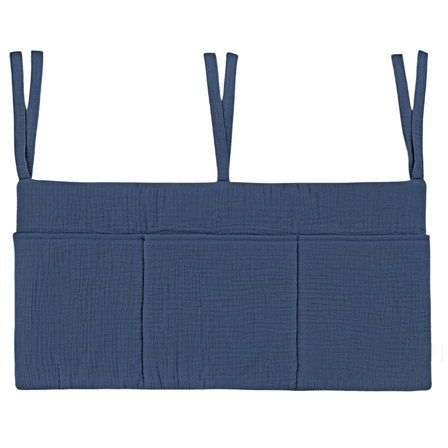 Θήκη Κρεβατιού από Βαμβακερή Mουσελίνα Blue 60Χ30cm - HEBE KIDS HOME