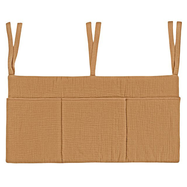 Θήκη Κρεβατιού από Βαμβακερή Mουσελίνα Camel 60Χ30cm - HEBE KIDS HOME
