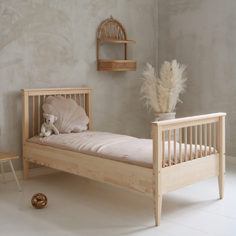 Κρεβάτι Boho Φυσικό Ξύλο 190x90cm - 10% Έκπτωση Στο Στρώμα - HEBE KIDS HOME