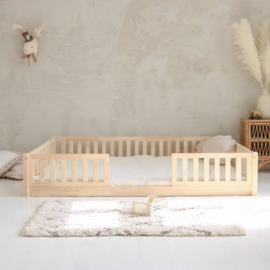 Κρεβάτι Basic Love Duo 140x190cm Φυσικό Ξύλο - HEBE KIDS HOME