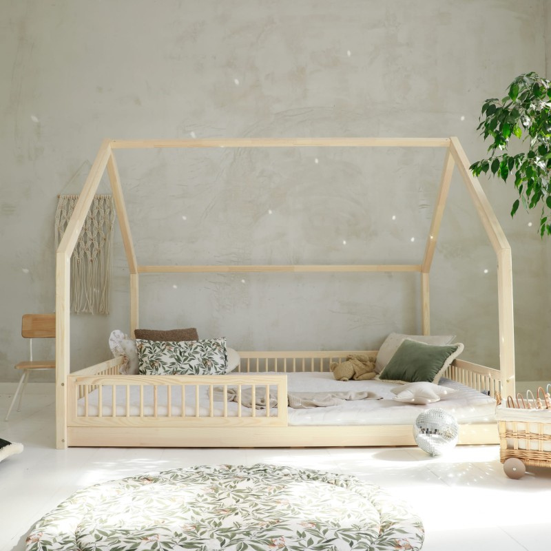 Παιδικό Κρεβάτι Pioli Φυσικό Ξύλο 140x200cm 1cm Ποδαράκι - HEBE KIDS HOME