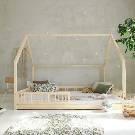 Παιδικό Κρεβάτι Pioli Φυσικό Ξύλο 140x200cm 1cm Ποδαράκι - HEBE KIDS HOME