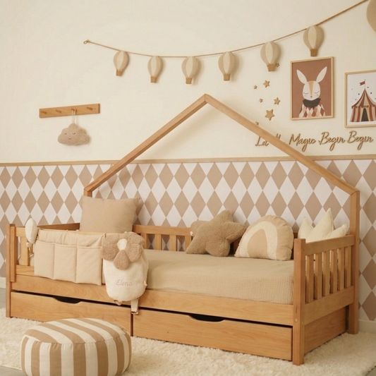 Marco | Μοντεσσόρι Παιδικό Κρεβάτι Σπιτάκι - HEBE KIDS HOME