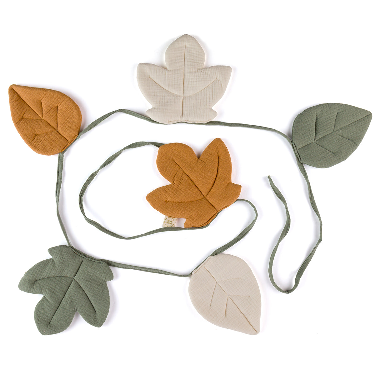 Γιρλάντα "Φύλλα" Εκρού-Κάμελ-Χακί, baby gift sets γιρλάντα βρεφικού δωματίου γιρλάντα λεμόνια γιρλάντα παιδικού δωματίου