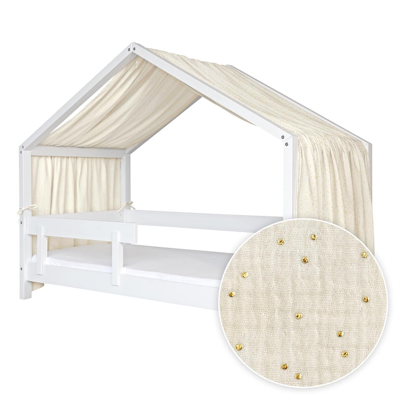 Κουρτίνα Κρεβατιού-Canopy Cream with Golden Dots - HEBE KIDS HOME
