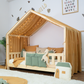 Παιδικό Κρεβάτι Σπιτάκι Montessori Olivia – Με Κιτ Μετατροπής, Ρυθμιζόμενο Ύψος & Φινίρισμα Μελισσοκέρι - HEBE KIDS HOME