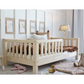 Παιδικό Κρεβάτι Basic Love Φυσικό Ξύλο 190x90cm 10cm Ποδαράκι - HEBE KIDS HOME