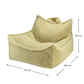 Wigiwama beanbag chair size guide