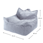 Wigiwama beanbag chair size guide