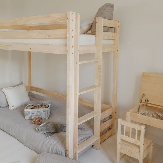 Παιδική Κουκέτα Basic - 10% Έκπτωση Στο Στρώμα, Πλαινη Οψη Σκαλας