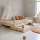 Κρεβάτι Basic Love Plus 140x200cm Με Δεύτερο Κρεβάτι και Προστατευτικό Κάγκελο 2/3 Φυσικό Ξύλο - HEBE KIDS HOME