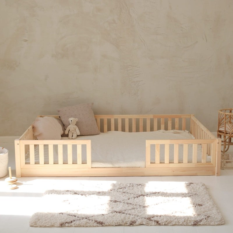 Κρεβάτι Basic Love Duo 140x190cm Φυσικό Ξύλο - HEBE KIDS HOME