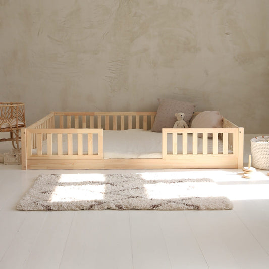 Κρεβάτι Basic Love Duo 140x190cm Φυσικό Ξύλο - HEBE KIDS HOME