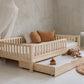 Κρεβάτι Basic Love Plus 140x200cm Με Δεύτερο Κρεβάτι και Προστατευτικό Κάγκελο 2/3 Φυσικό Ξύλο - HEBE KIDS HOME