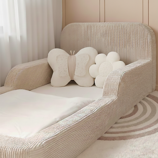 Premium Montessori παιδικό κρεβάτι αφρού με απαλή κοτλέ υφή