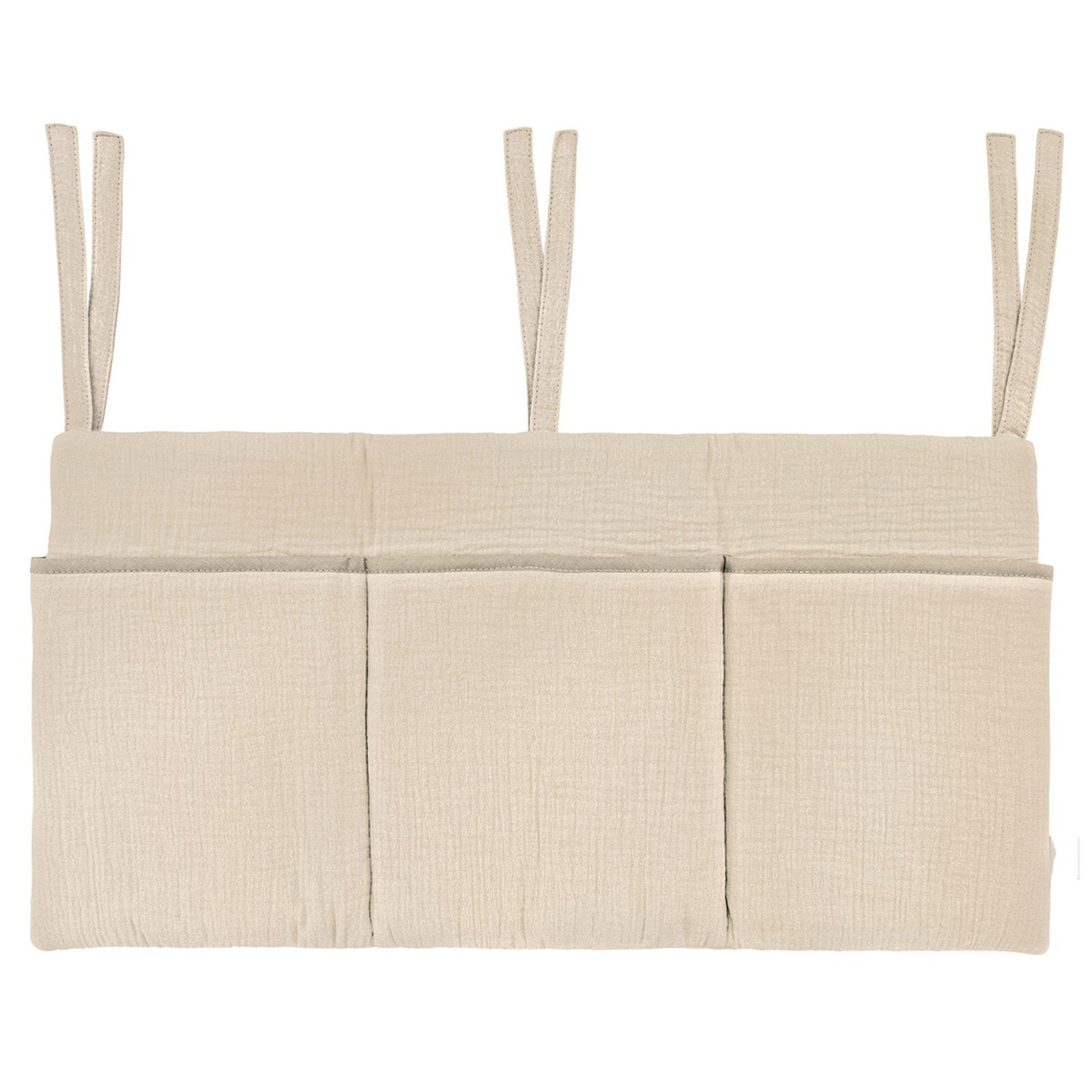 Θήκη Κρεβατιού  από Βαμβακερή Mουσελίνα Beige 60Χ30cm - HEBE KIDS HOME