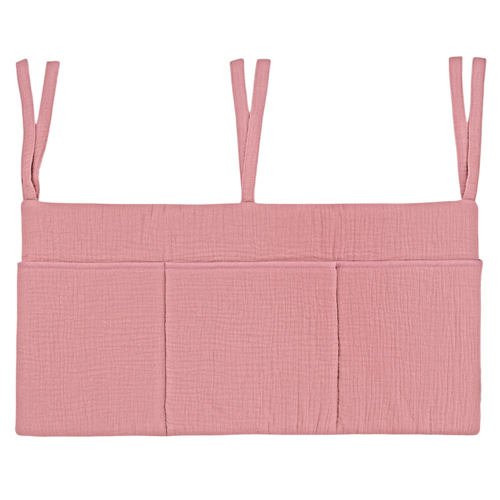 Θήκη Κρεβατιού  από βαμβακερή μουσελίνα dusty pink 60Χ30cm - HEBE KIDS HOME