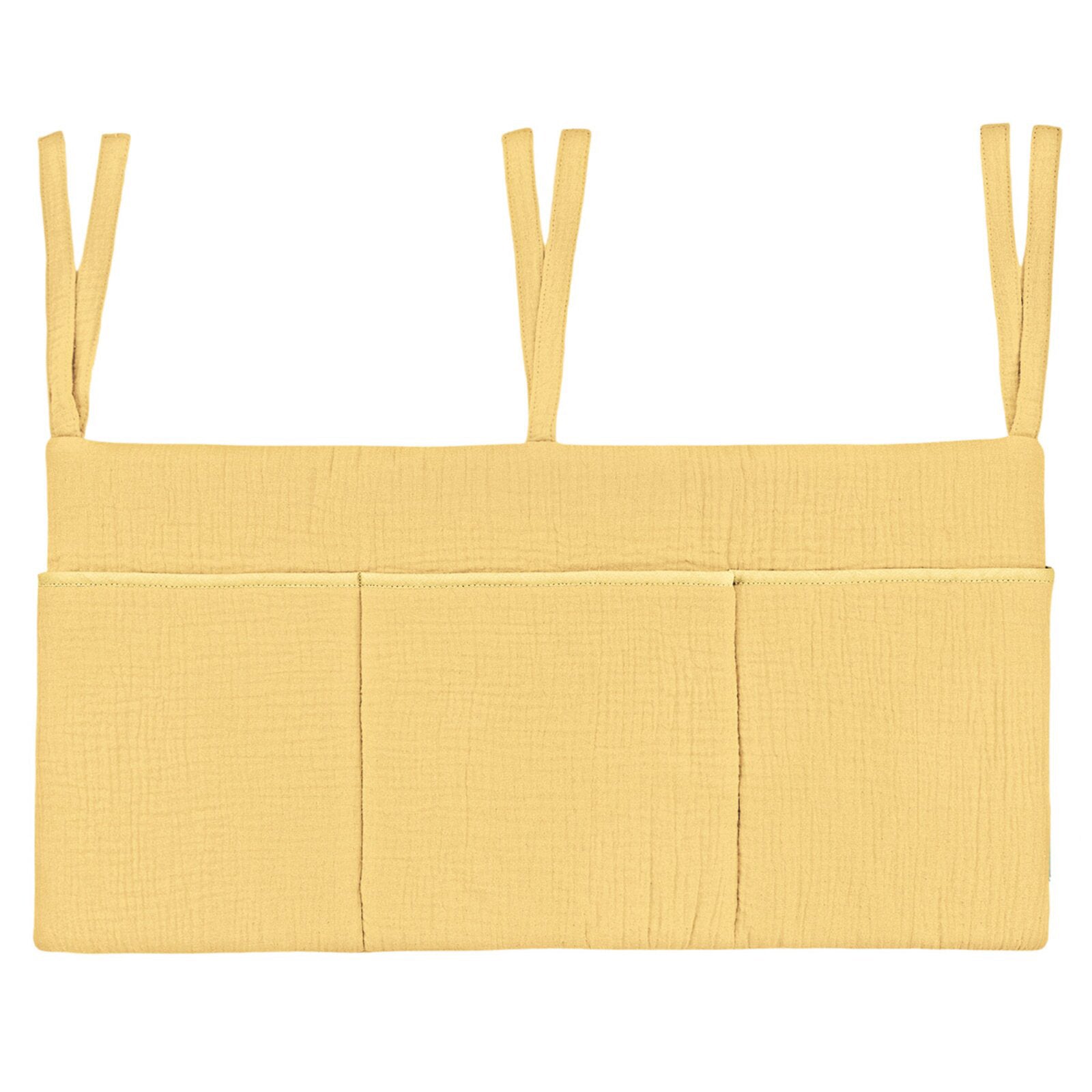 Θήκη Κρεβατιού  από Βαμβακερή Mουσελίνα Yellow 60Χ30cm - HEBE KIDS HOME