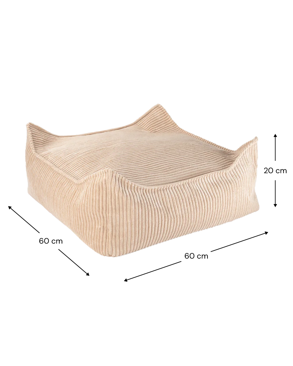 Wigiwama square ottoman size guide