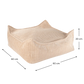 Wigiwama square ottoman size guide