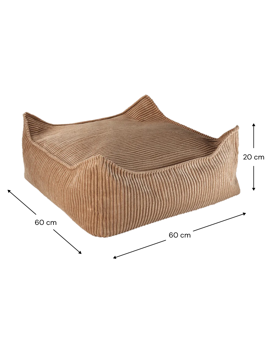 Wigiwama square ottoman size guide